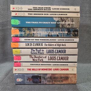 Lot of 11 Louis Lamour Books Western Novels Companion Guide (Includes Duplicate)
